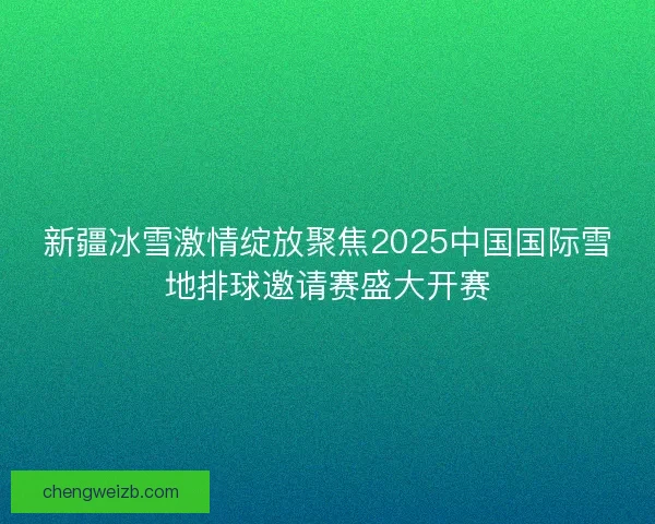 新疆冰雪激情绽放聚焦2025中国国际雪地排球邀请赛盛大开赛