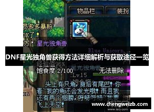 DNF星光独角兽获得方法详细解析与获取途径一览